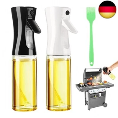 DOBIGER 2 Stück Ölsprüher für Speiseöl Glas, 200ml Öl Sprühflasche, Oil Sprayer
