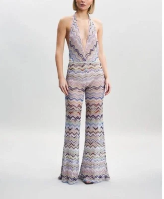 Mono de playa Missoni cubre con escote en V cojo en zigzag nuevo con etiquetas Foto 1 de 4