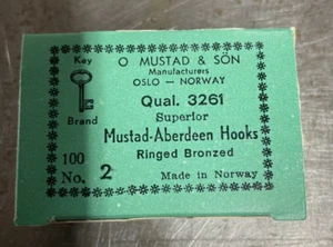 100 MUSTAD #2 STREAMER FLY TIING HOOK EX GAMBO LUNGO ABERDEEN BRONZO AD ANELLI 3261 - Foto 1 di 2