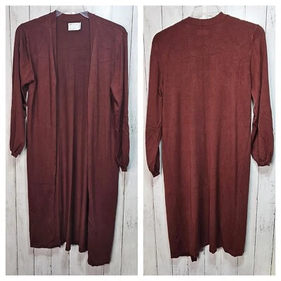 Cardigã ASOS Design Feminino Borgonha Vicose Malha Espanador Tamanho 4 EUA Frente Aberta - Imagem 1 de 4