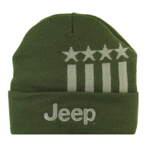 Hat - Jeep Stars and Stripes Flip Knit - Military Green - Picture 1 of 1