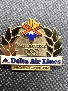VTG Delta Air Lines Salt Lake 2002 Winter Olympic Proud Sponsor Pin Advertise - Picture 1 of 5