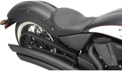 Asiento individual de bajo perfil Drag Specialties - puntada de diamante motocicleta bicicleta de calle Foto 1 de 3