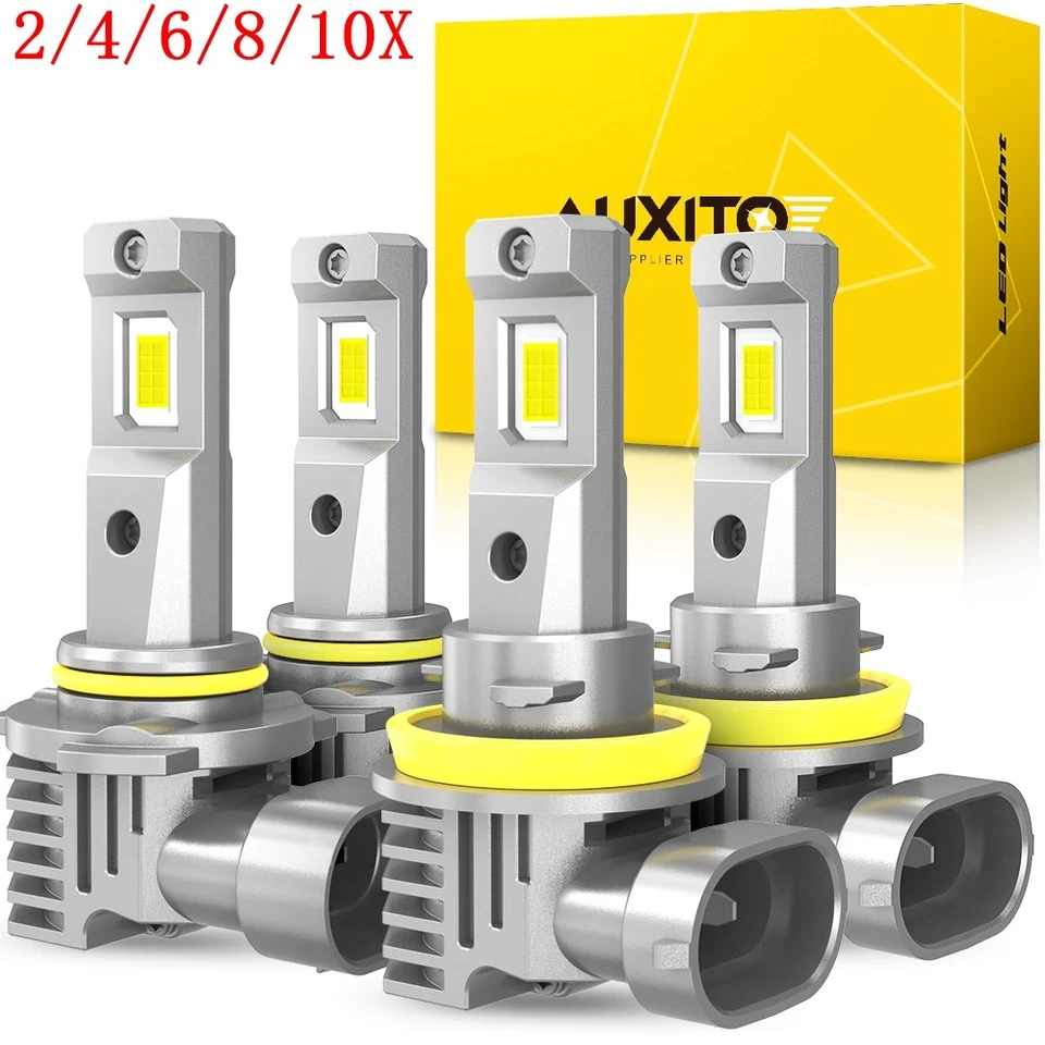 9005+H11 Kit Bombillas LED Súper Brillantes 6500k Blanco Viga Alta/Baja 4/8x Foto 1 de 4