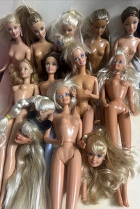 Lot Of 10 Vintage Barbies 3 Heads Various Dates, & Styles Mattel - Picture 1 of 12