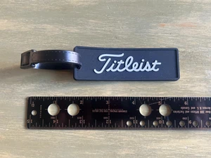 NEW RARE Titleist Golf Clubs Putters Balls Bag Tag Rectangle Black approx 3x1 in - Picture 1 of 4