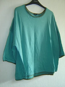 *Gudrun Sjoden* vintage 2014 eco oversized contrast trim jersey top XL 52" - Picture 1 of 3