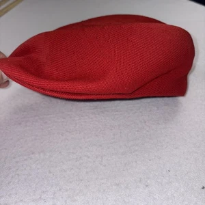 Vtg 90s Streetwear Kangol Cabbie Newsboy Cap Deep Red - Picture 1 of 7