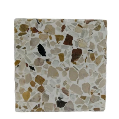 Mini azulejo de piso Fritztile Terrazzo muestra única R682011 Hefeweizen (amarillo bronceado) Foto 1 de 4