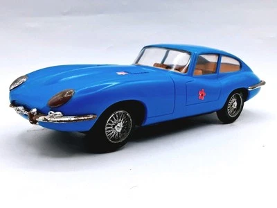 Vintage 1960s Playart Battery Operated Plastic Jaguar 1/24 Scale 10" Long RARE - Image 1 of 4