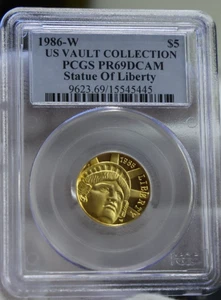 1986 W US SOL $5 Gold Commemorative Proof PCGS PR69 DCAM - Picture 1 of 2
