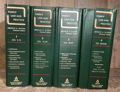 Family Law & Practice Complete 4 Volumes by Matthew Bender/Arnold H. Rutkin RARE - Image 1 of 4
