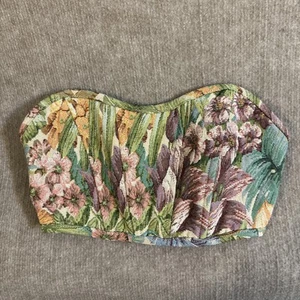 Corsé Tapiz Tic Toc Floral Bandeau Forrado Encaje Espalda Pequeño Festival Hada Boho - Imagen 1 de 6