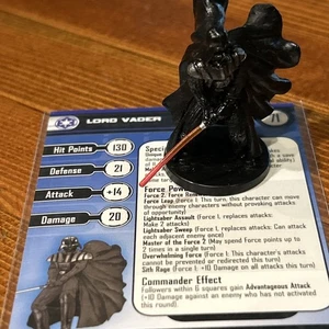 WOTC Star Wars Miniatures - Lord Vader #13 Very Rare w/ Card - Picture 1 of 7