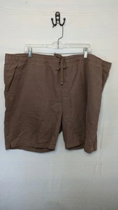 Goodfellow & Co Men's Linen Blend Pull Up Everyday Shorts Brown Size XXL - Picture 1 of 5