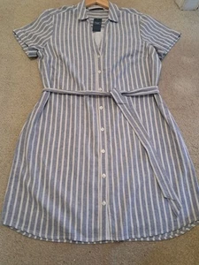 Linen/ Cotton Dress By ABercrombe & Fitch. New Tagged. Size 12 = AF size L - Picture 1 of 11