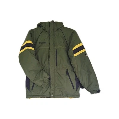 Columbia Sportswear Youth Sz 14/16 Zip Up Ski Jacket Heavy Duty Green Hoodie - Image 1 of 4