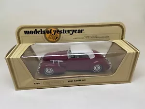 MATCHBOX-MODELS OF YESTERYEAR-Y-18 1937 CORD 812--1978-IN BOX-LESNEY PRODUCT - Picture 1 of 11