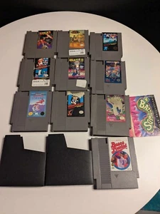 ¡Lote de 10 juegos NES! Battletoads Ninja Gaiden 2 Mario Bros Duck Hunt Nintendo - Imagen 1 de 1