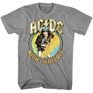 ACDC High Voltage Men's T Shirt Angus Young Guitar Rock Band Album Tour Merch - Picture 1 of 4