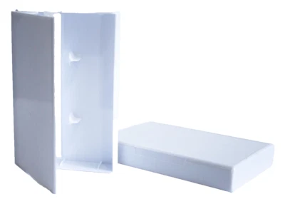 5 Cassette Tape Cases - White Front + White Back - Empty Plastic - Image 1 of 3