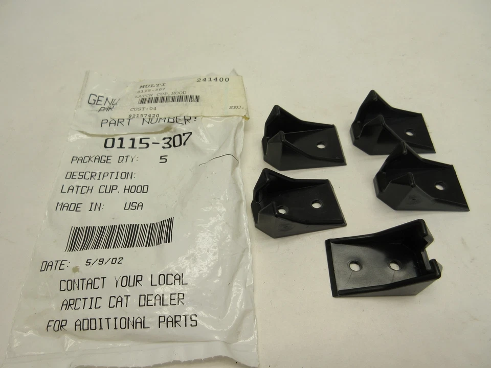 1980 ARCTIC CAT TRAIL CAT LATCH CUPS 5 PACK NEW NOS OEM 0115-307 - Image 1 of 3