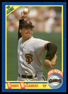 1990 Score Randy McCament Rookie San Francisco Giants #580
