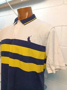 Camisa Polo Ralph Lauren Big Pony Manejo de la Humedad para Hombre XL a Rayas Pima - Imagen 1 de 4