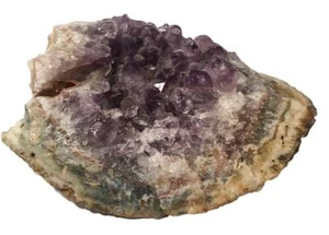 Amethyst Geode Crystal Specimen | Blue Trim - Unique - Picture 1 of 1
