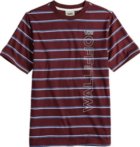 Vans Multiplier Stripe with  logo Short Sleeve T-Shirt Maroon boy sz XL NWT N159 - Picture 1 of 3