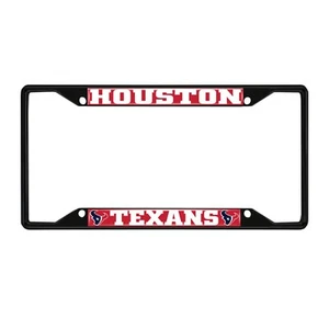 Fanmats NFL Houston Texans Black Metal License Plate Frame - Picture 1 of 1