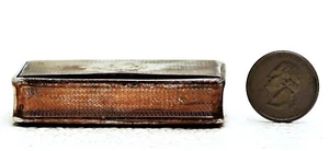 French Sterling Silver Gold Wash Curio Snuff Sweat Finish Box Marked 950 Fine - Picture 1 of 24