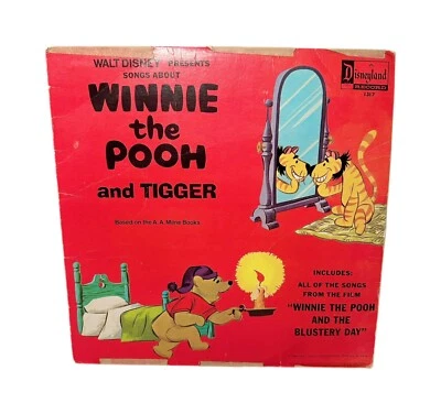 🐻 Winnie the Pooh & Tigger LP 🎶 1317 Disco de Vinil Disney 1968 Vintage - Imagem 1 de 4