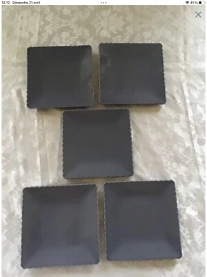 Lot de 5  Assiettes Grises CASA D 20,7 cm - Photo 1/4