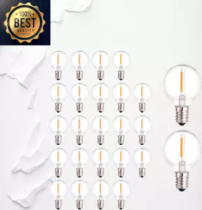 25 Pack G40 Led Replacement Light Bulbs, 0.6W Shatterproof Globe Bulb Fits E12 - Picture 1 of 2