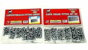 Surtido de accesorios de grasa de lubricación hidráulica 220 piezas Zerk Fitting métrico/Sae - Imagen 1 de 2