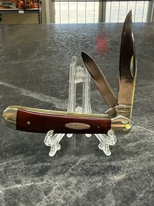 CASE XX 1974 (6) Dot #6249 Copperhead Knife VERY RED Bone Handle - Picture 1 of 8