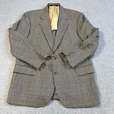 Daks Made in Great Britain Brown Cinnamon Multi Gun Club Blazer Jacket 100% Wool
