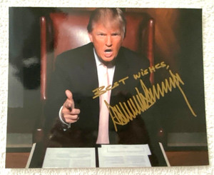 Donald Trump autographed color photo