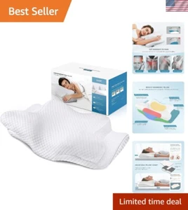 Machine Washable Butterfly Shape Memory Foam Pillow - Spinal Alignment Support - Picture 1 of 9