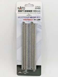 NEW N GAUGE KATO UNITRACK 20-012 186MM DOUBLE GROUND TRACK - UK STOCK - Picture 1 of 3