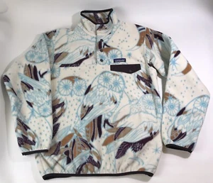 Patagonia Synchilla Harvest Moon Owl Print Snap T Fleece XS Pullover 25455 EUC - Bild 1 von 15