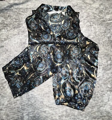 Juego de pijama satinado vintage Victoria’s Secret años 90 2 piezas azul cachemir negro marrón Foto 1 de 4