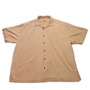 Tommy Bahama Hemd 2XL Orange Seide Tropical Beach Herren Knopfleiste Kurzarm  - Bild 1 von 11