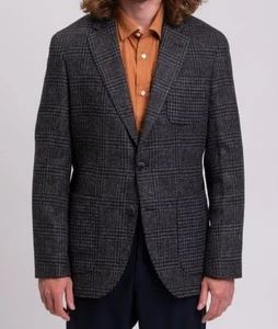 Hackett London jacket 44R 100% Wool woven in England, LARGE TWEED GLEN CHECK - Picture 1 of 17