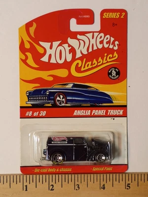 Camión con panel Anglia 2006 Hot Wheels Classics serie 2 #8 acero azul Spectra Foto 1 de 3