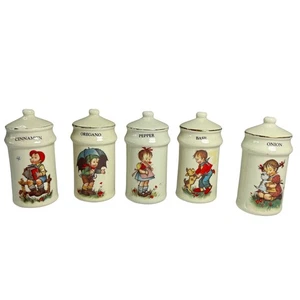 Lot of (5) Vintage JSNY Tawain Ceramic Spice Containers Dispenser Shakers - Picture 1 of 17