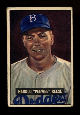 Bowman #80 1951 - Pee Wee Reese Brooklyn Dodgers Salón de la fama en muy buena condición++ Bonita tarjeta Foto 1 de 2