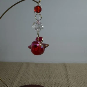Bird christmas ornament or suncatcher plastic shiny - Picture 1 of 4