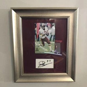 Joe Theismann - SIGNED CUT FRAMED AUTO W/PICTURE - Picture 1 of 4